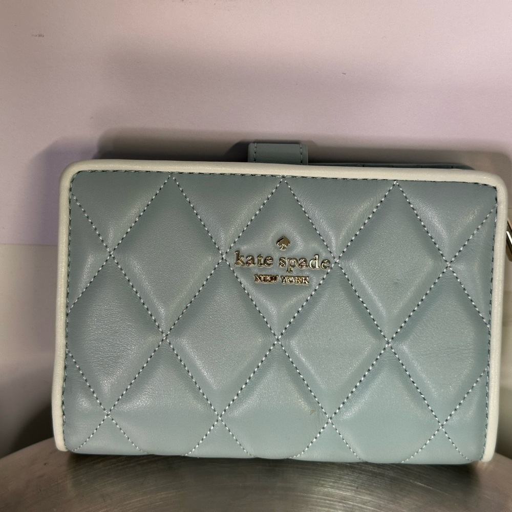 Kate Spade Light Blue Quilted Wallet